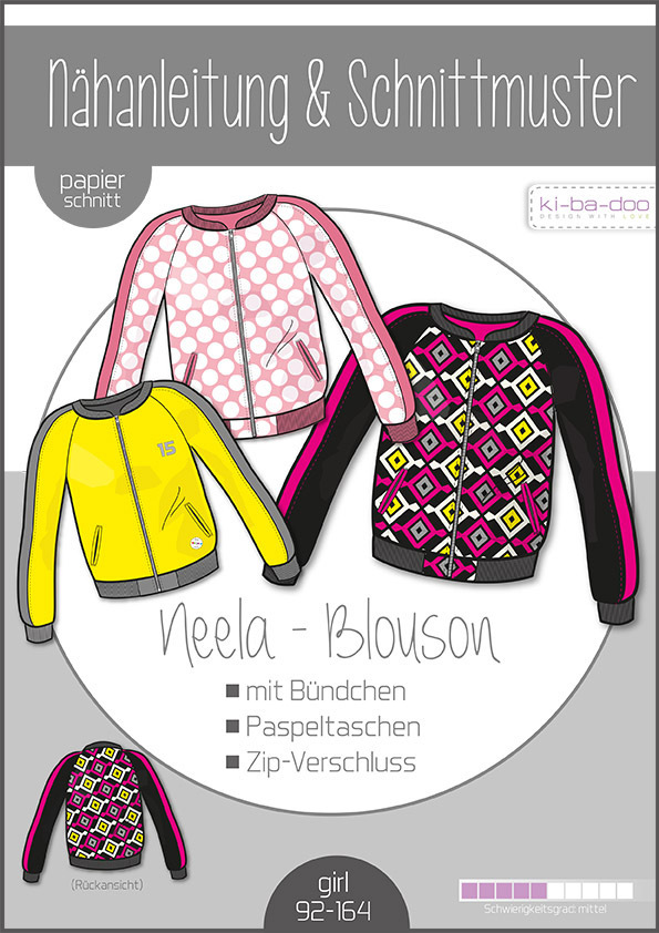 KI-BA-DOO Neela Blouson Jacke Papierschnittmuster