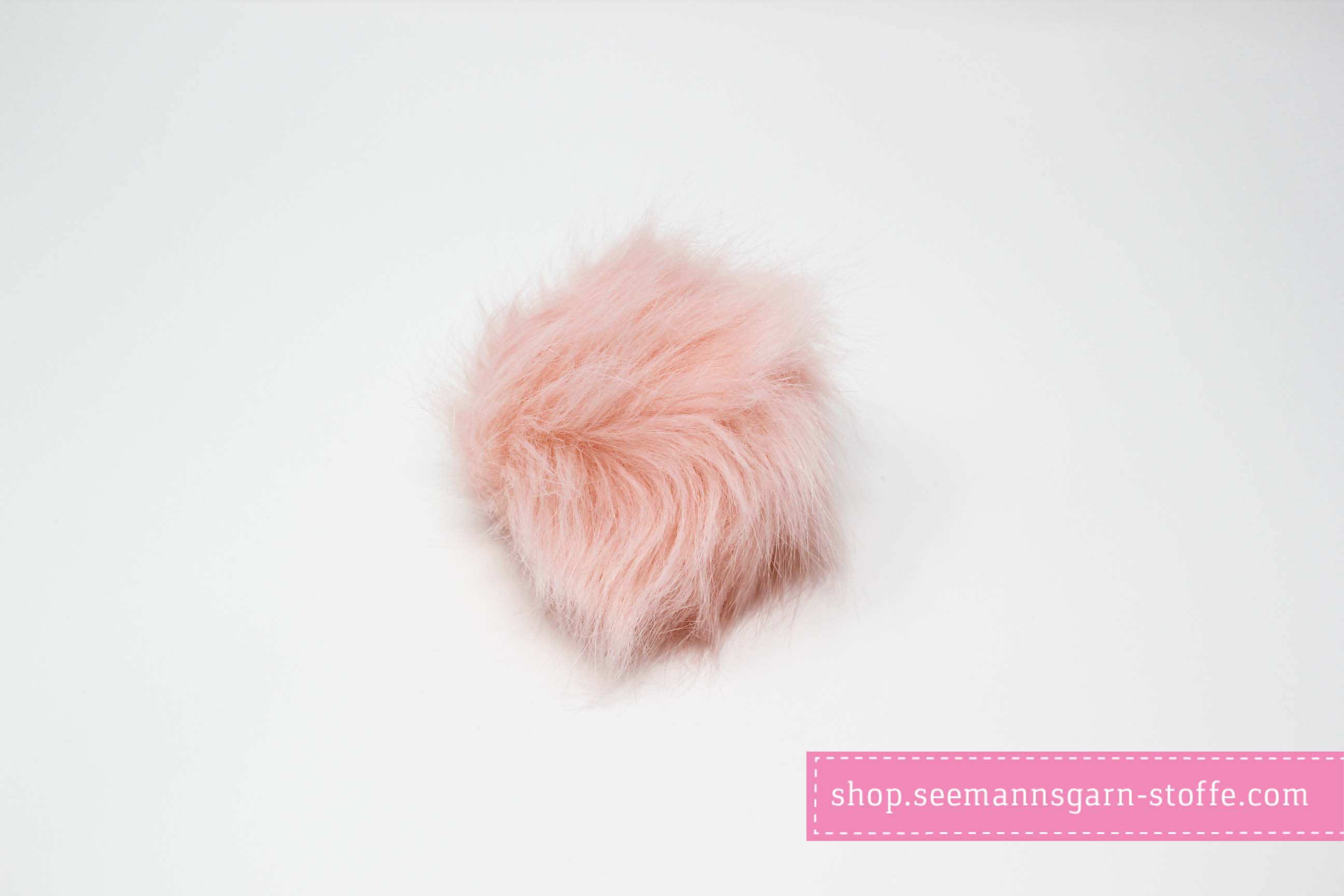 Pompom - rosa 12 mm mit Druckknopf