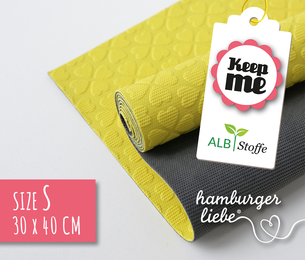 KEEP ME GELB - Antirutsch-Matte (S) 30x40 cm aus Naturkautschuk von Hamburger Liebe & Albstoffe
