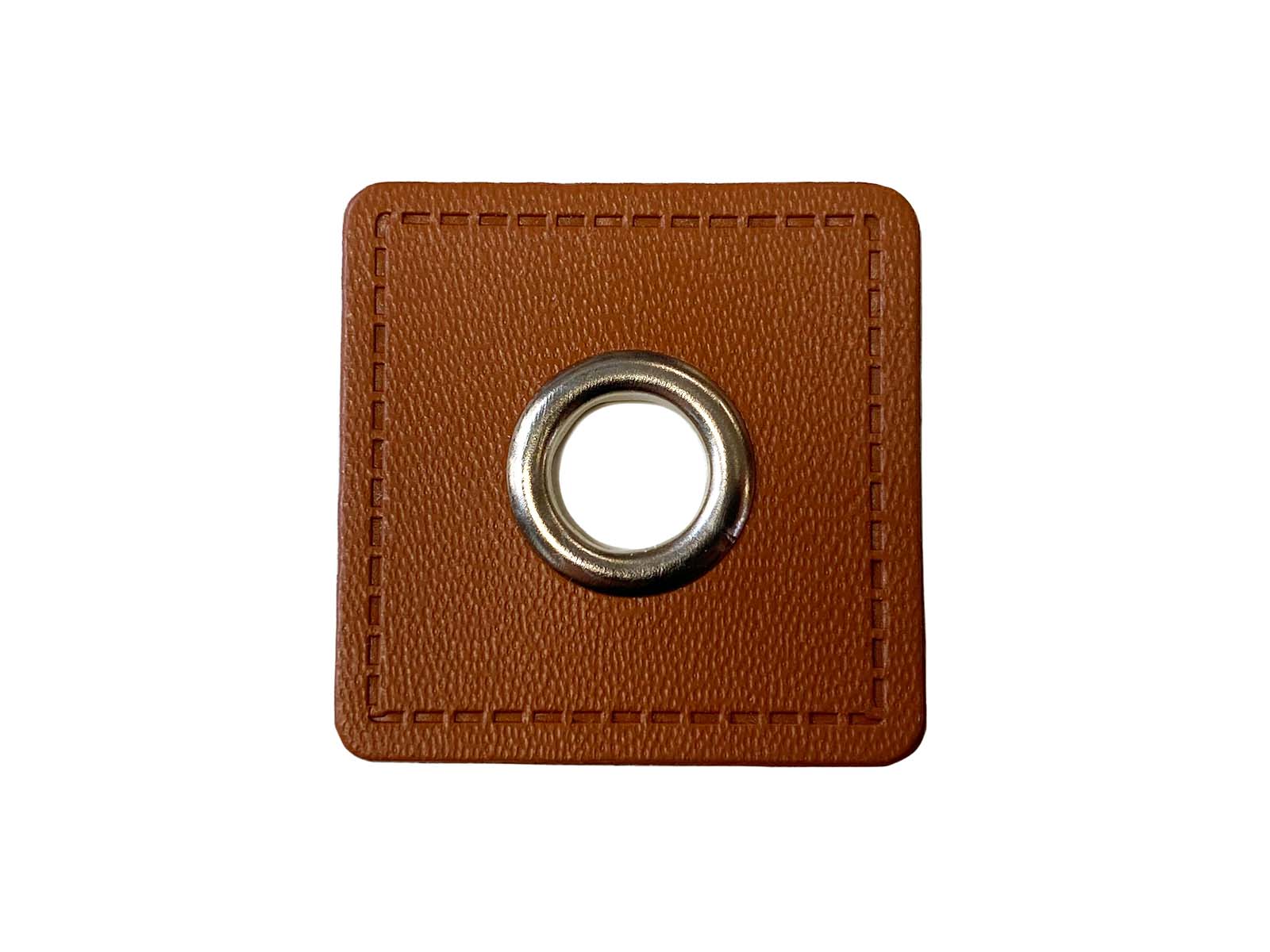 Ösen-Patch in braun - 8 mm Öse