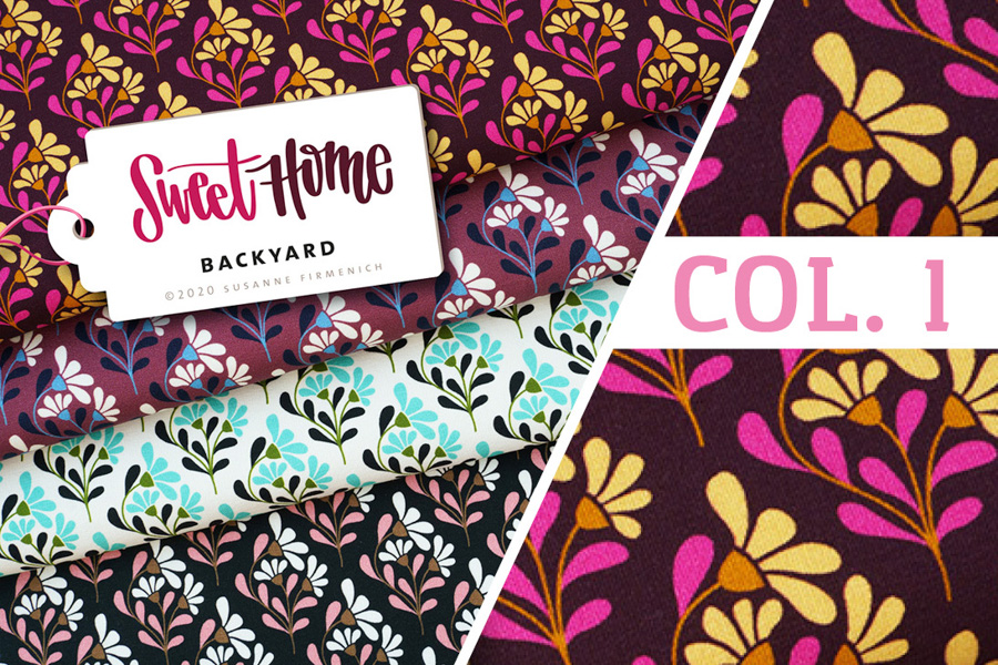 Bio-Jersey - SWEET HOME Backyard Col. 1 (bordeauxrot) - HAMBURGER LIEBE & ALBSTOFFE