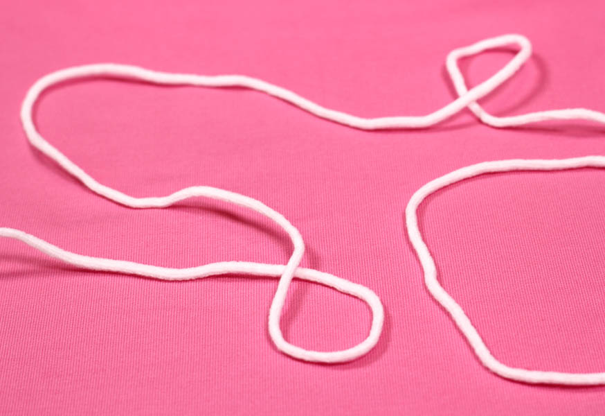 Gummiband, Rundgummi 3 mm in weiß