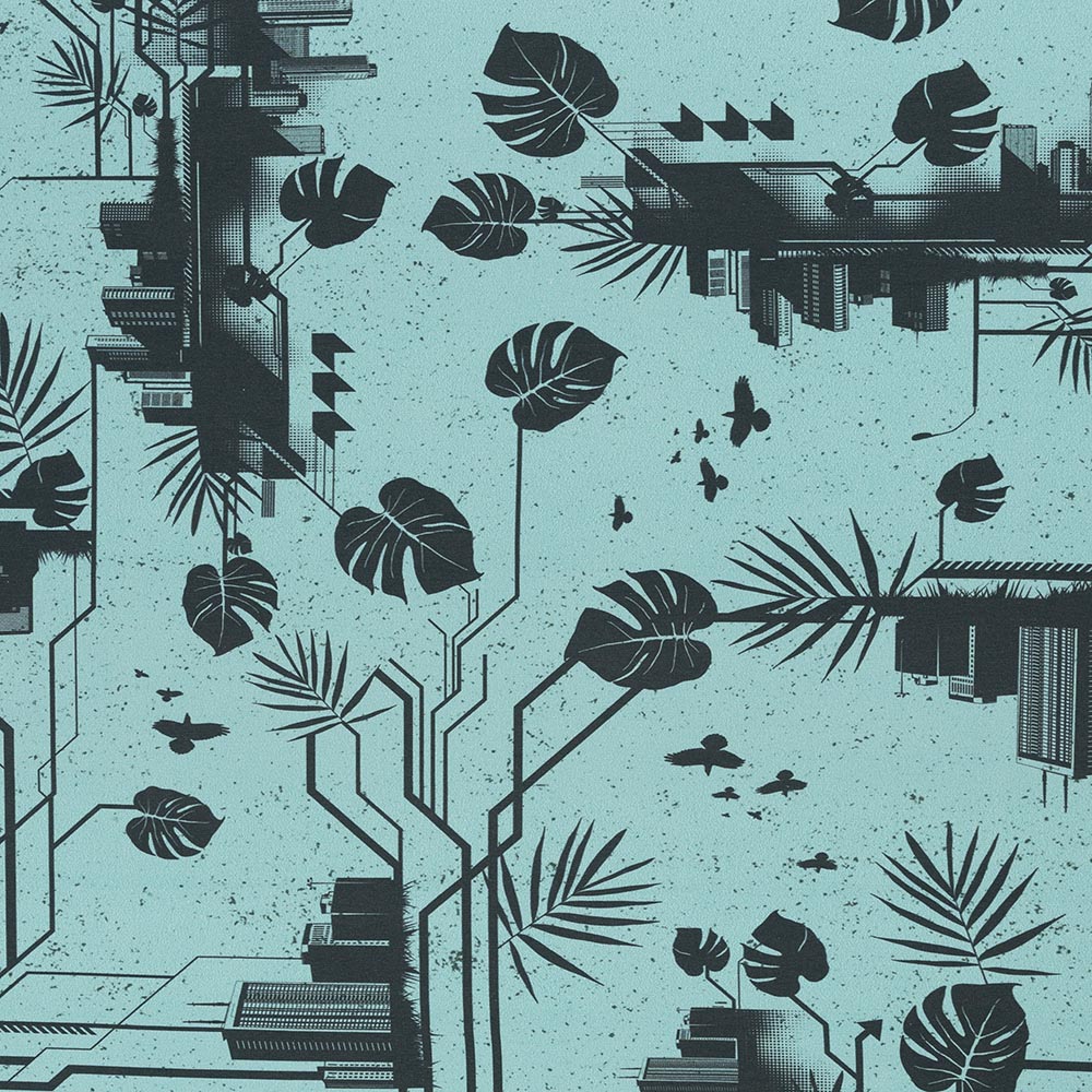 Jersey Urban Jungle by Thorsten Berger - Swafing - türkis