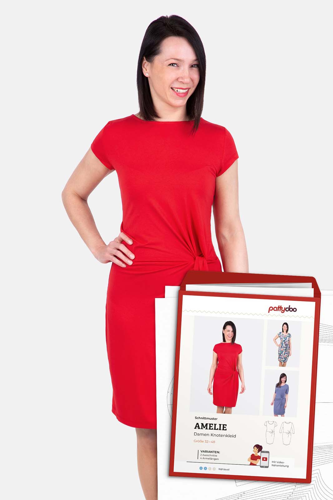 PATTYDOO Amelie Knotenkleid Damen Papierschnittmuster