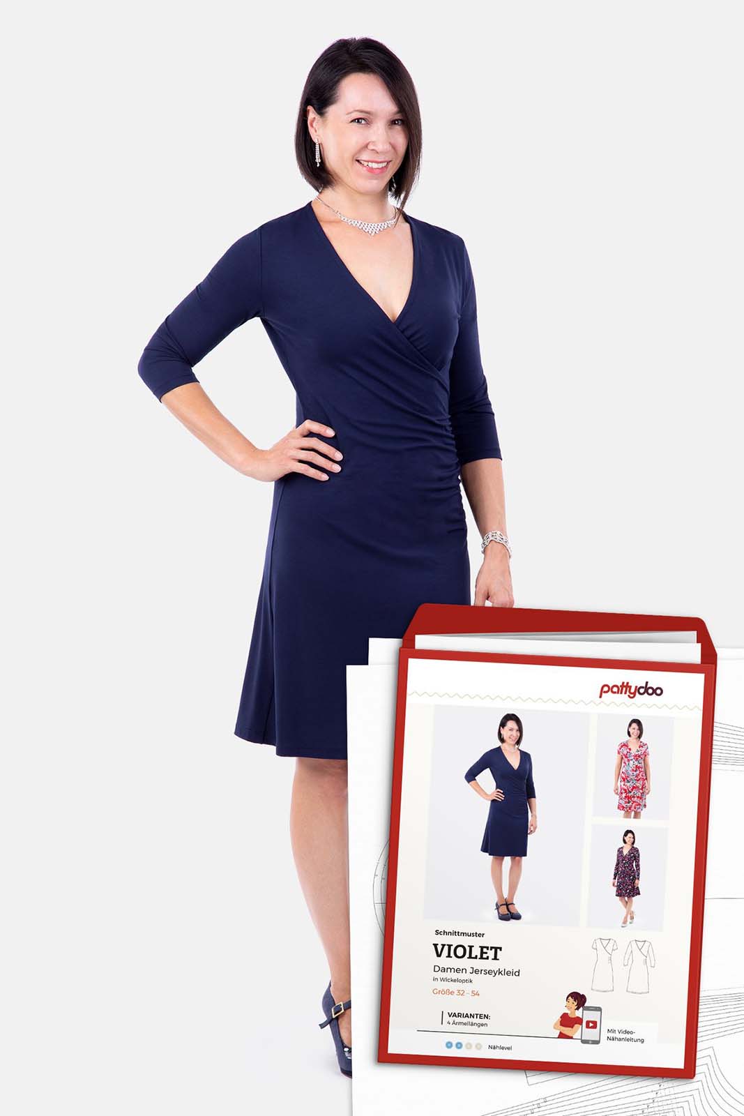 PATTYDOO Violet Wickelkleid Damen Papierschnittmuster