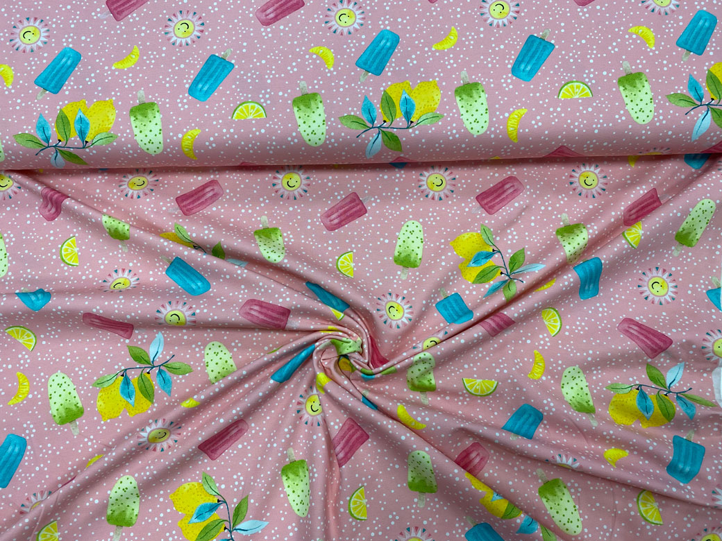 Jersey - Sun & Lemon rosa | Swafing
