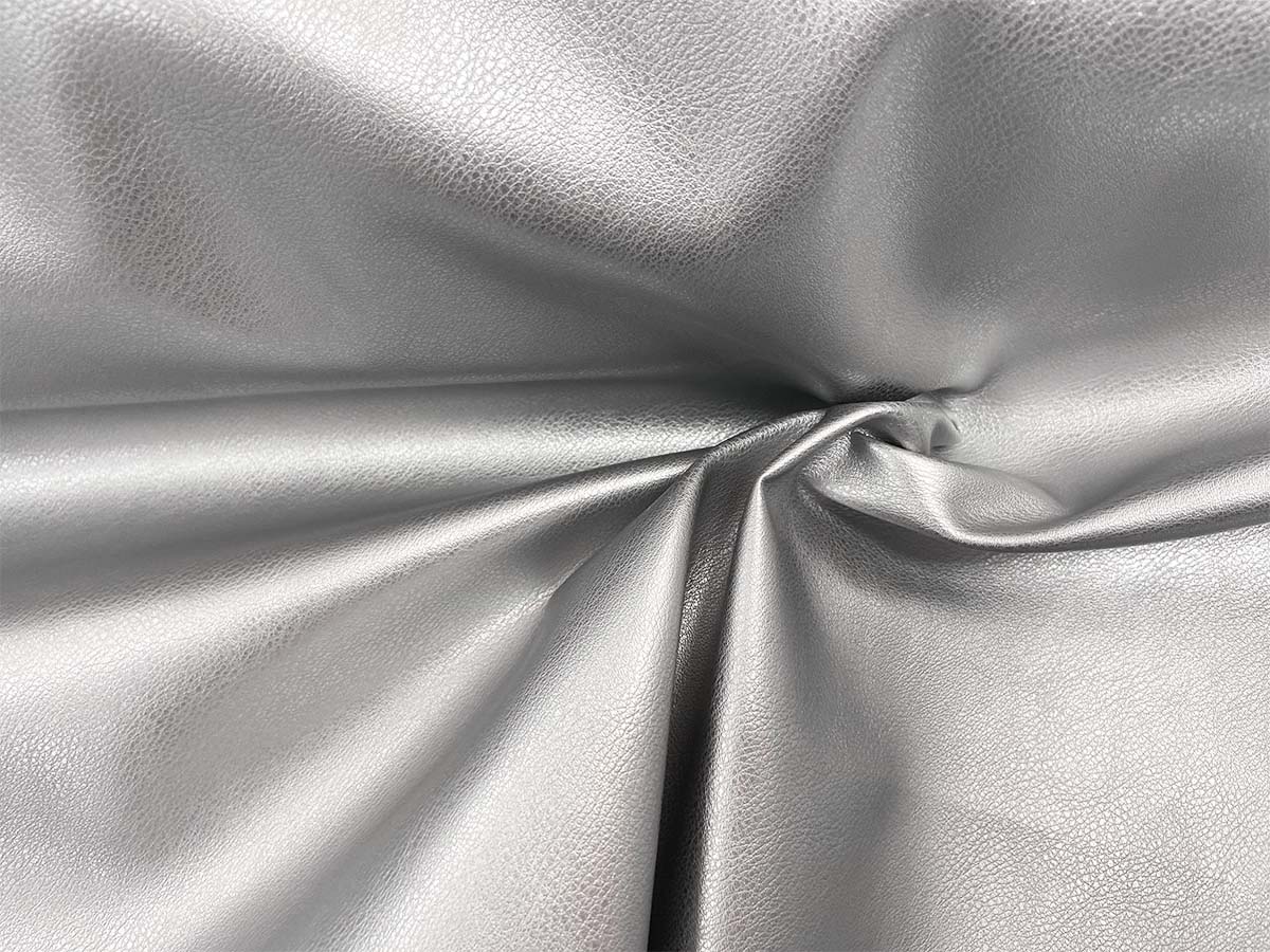 Kunstleder - silber metallic