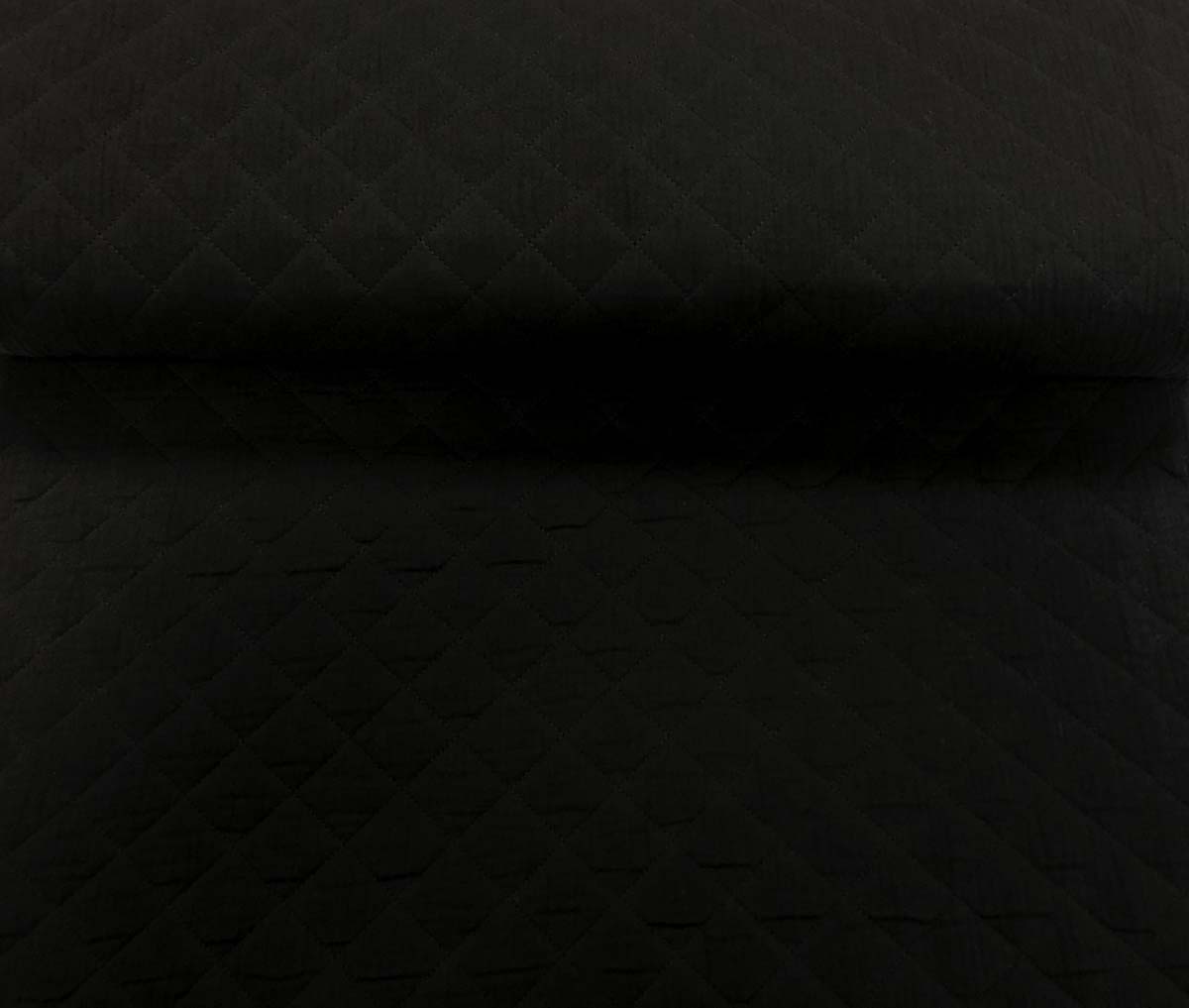 Baumwolle Double Gauze Steppstoff  in schwarz  | Hilco 