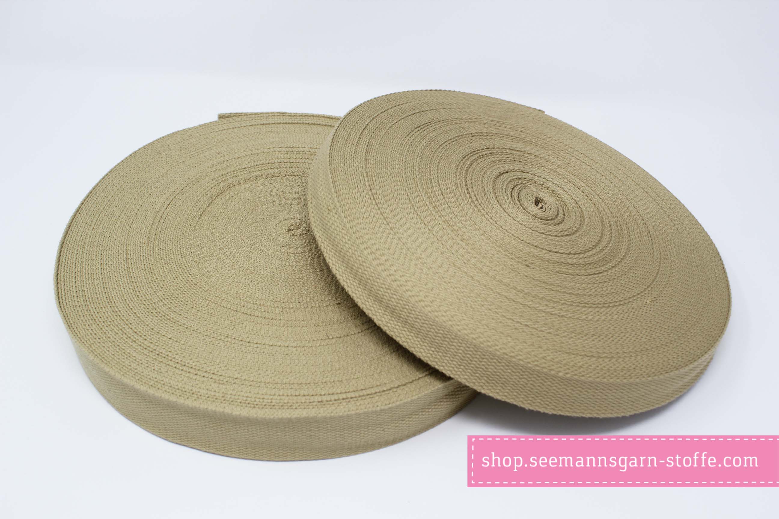 Baumwoll Gurtband beige