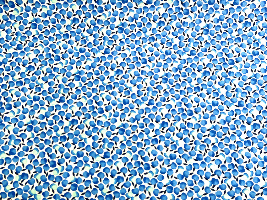 Bio-Baumwoll-Webware Florencia mit blauen Äpfeln von Hilco