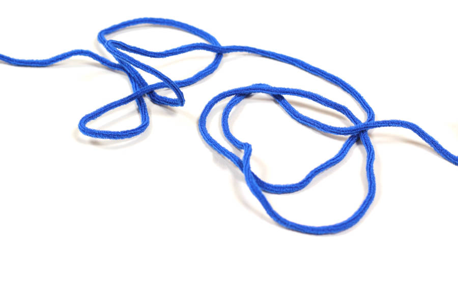 Gummiband, Rundgummi 3 mm in blau
