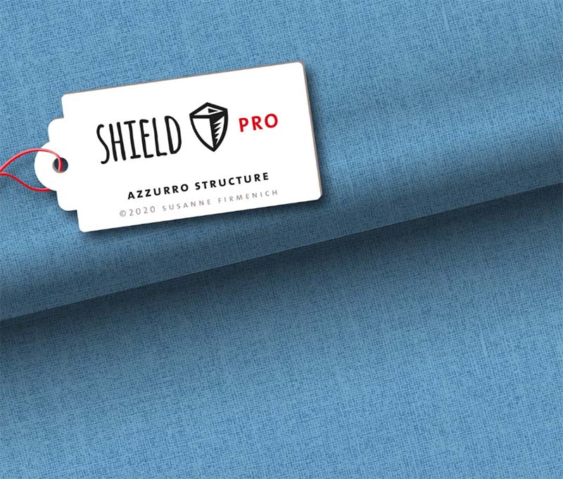 Shield Pro - Uni Structure in azzurro von Hamburger Liebe & Albstoffe