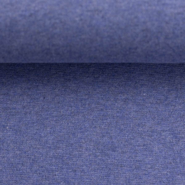 Schlauchware melierte Bio-Bündchen in blau | SWAFING