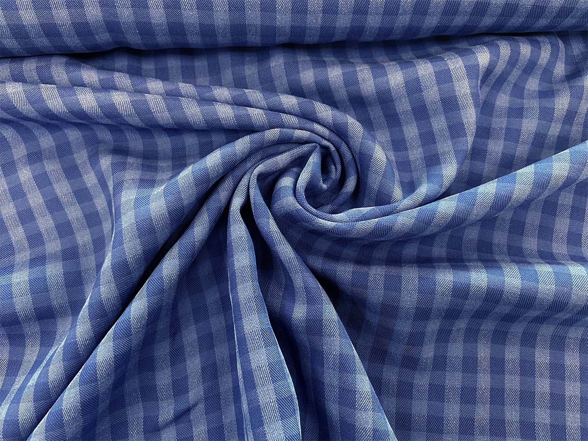 Viskose Webware "Karo" in blau | Adlico     