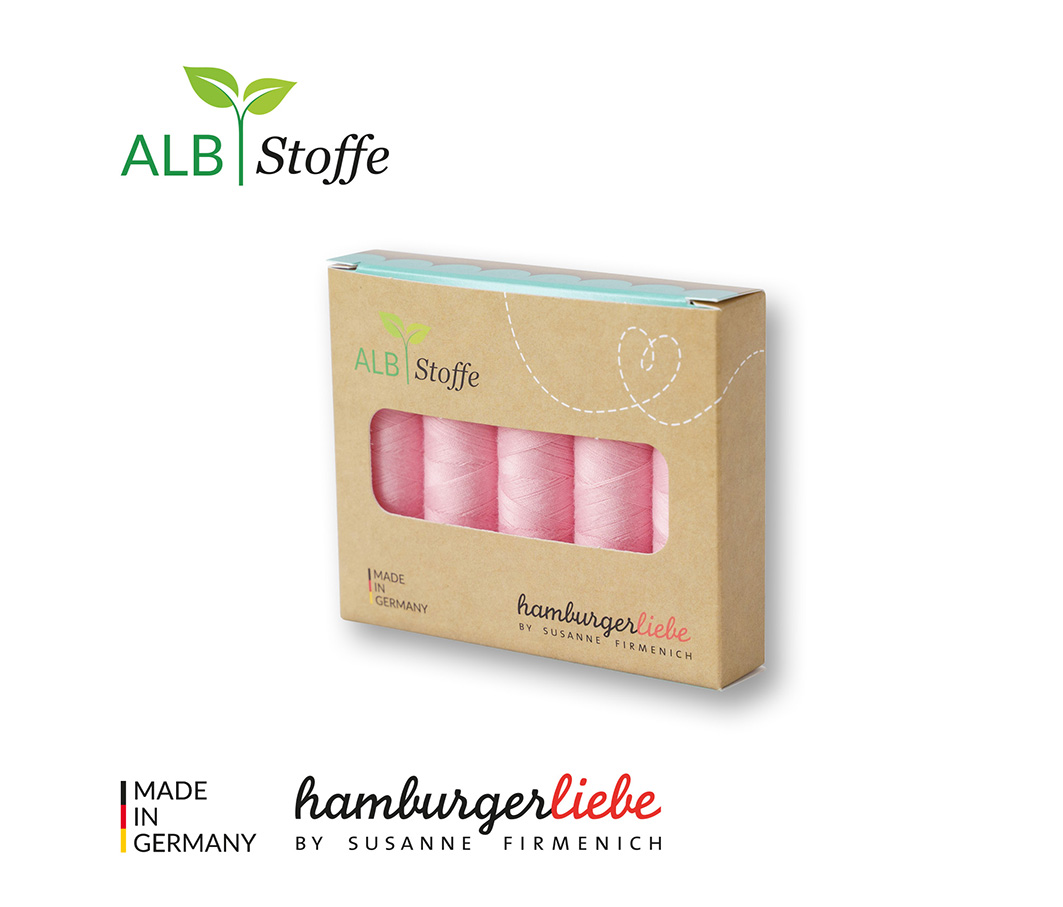 Nähgarn-Set Stitch Me rosa scuro 5er Set von Hamburger Liebe & Albstoffe