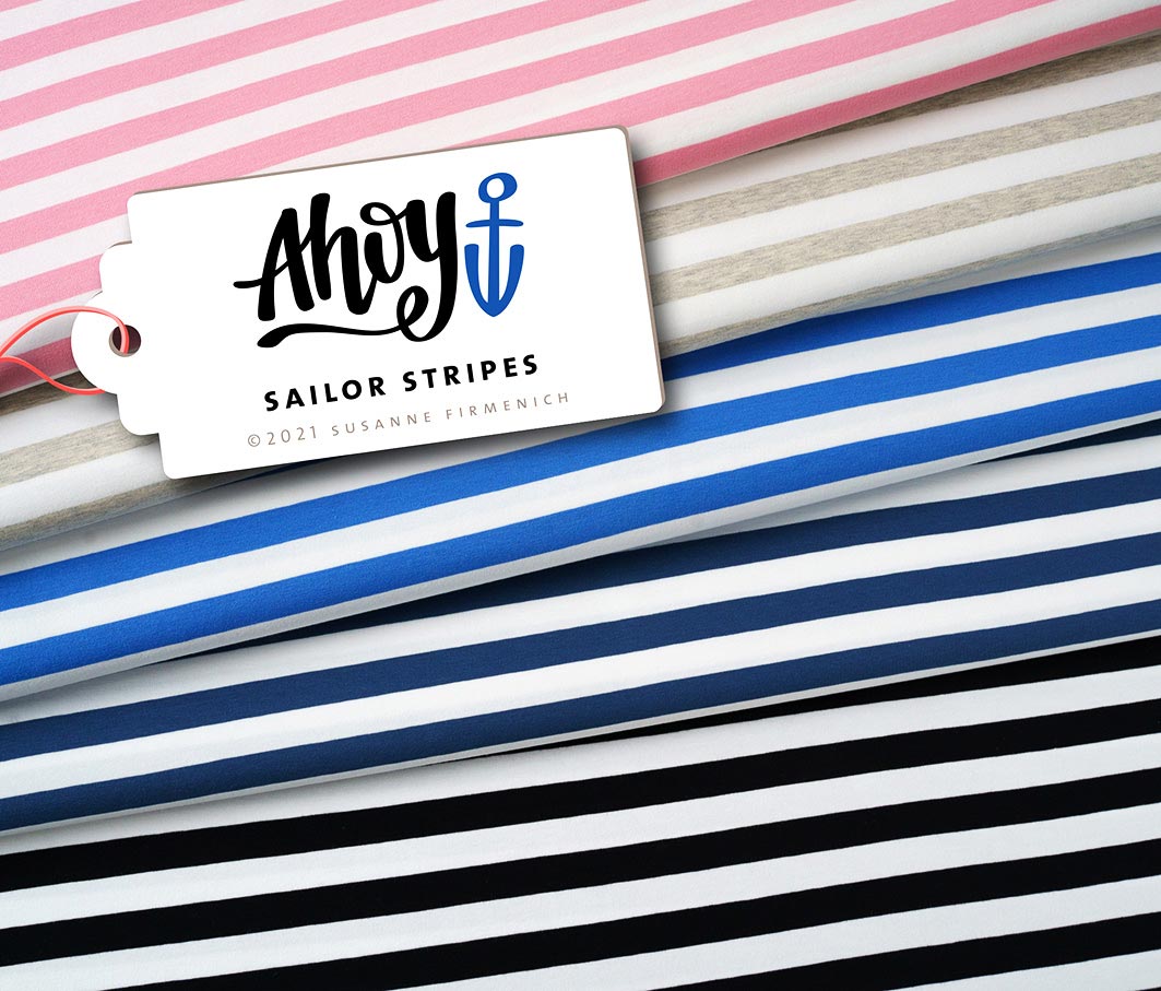 Sailor Stripes Ahoy Jersey von Albstoffe & Hamburger Liebe