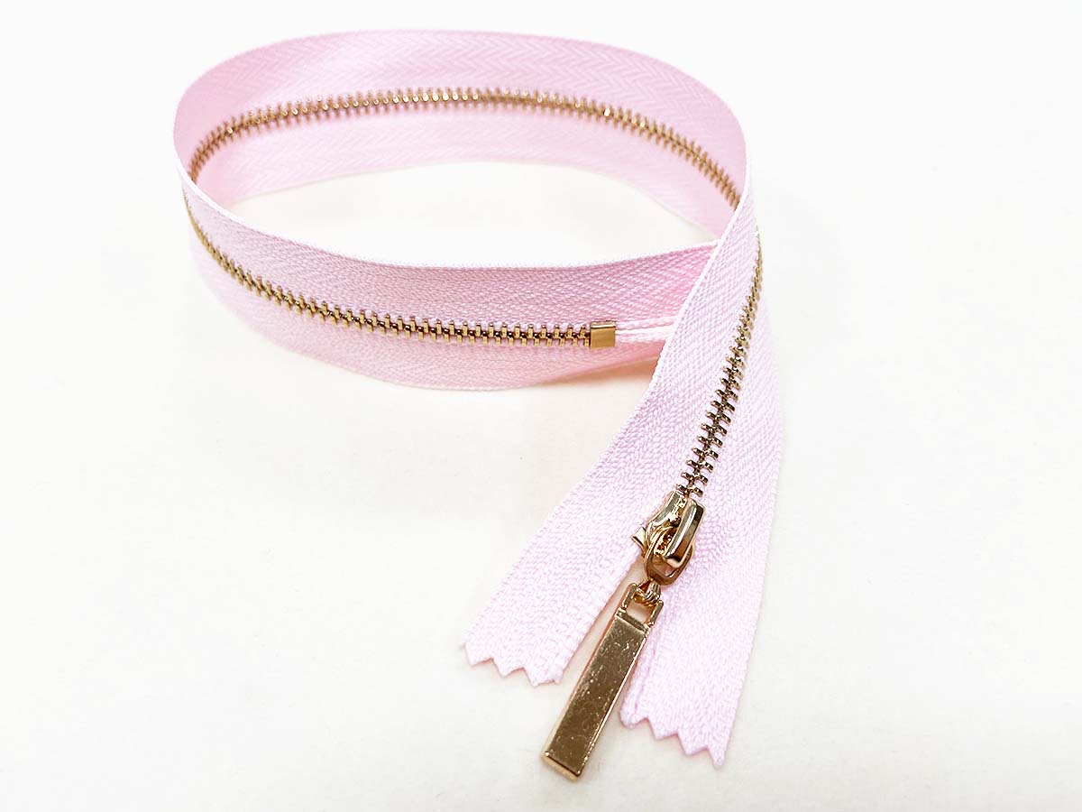 Reißverschluss in rosa/gold - nicht teilbar  
