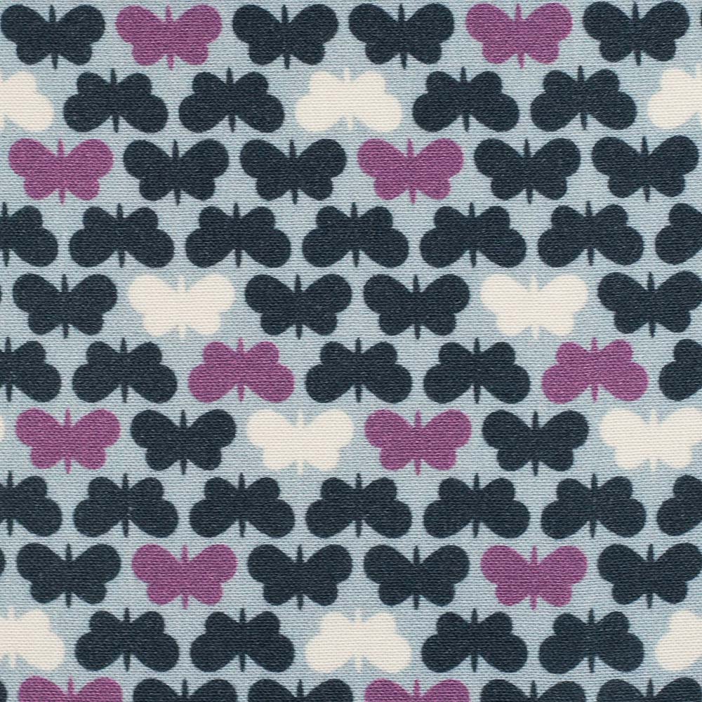 Viskose Webware - Butterflies by Lycklig Design - blau - Swafing