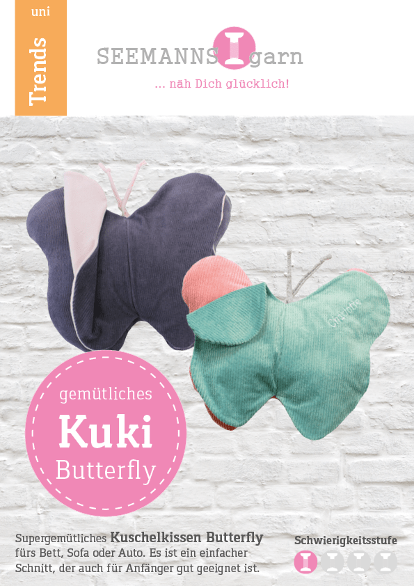 Papierschnittmuster Kuki Butterfly Kissen - SEEMANNSgarn