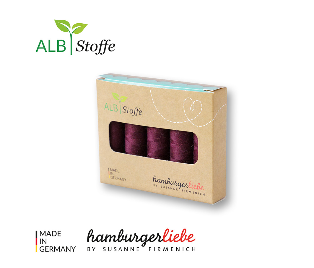Nähgarn-Set Stitch Me bordeaux 5er Set von Hamburger Liebe & Albstoffe