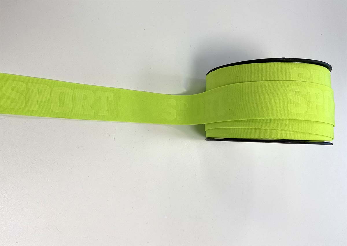 Gummiband SPORT in gelb, 4 cm   
