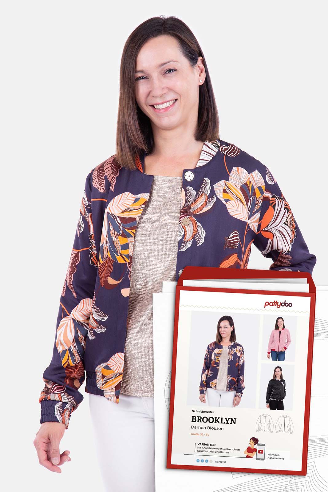 PATTYDOO Brooklyn Blouson-Jacke Damen Papierschnittmuster