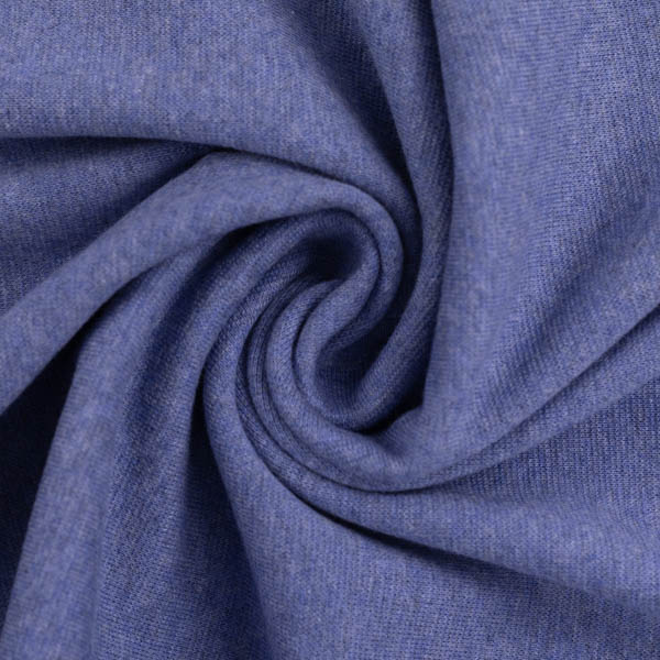Schlauchware melierte Bio-Bündchen in blau | SWAFING
