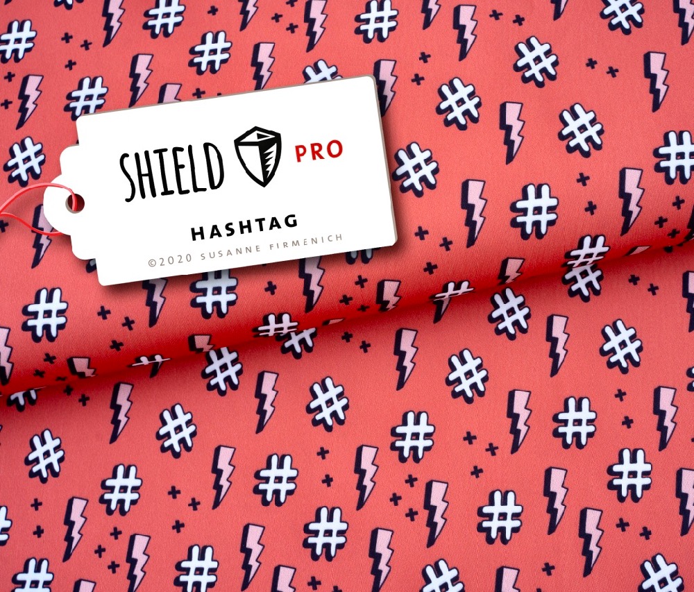 Jersey Shield Pro - Hashtag orange/rot | Hamburger Liebe & Albstoffe