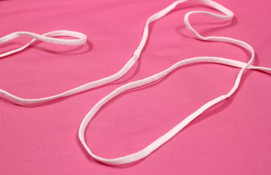 Gummiband, Flachgummi 5 mm in weiß