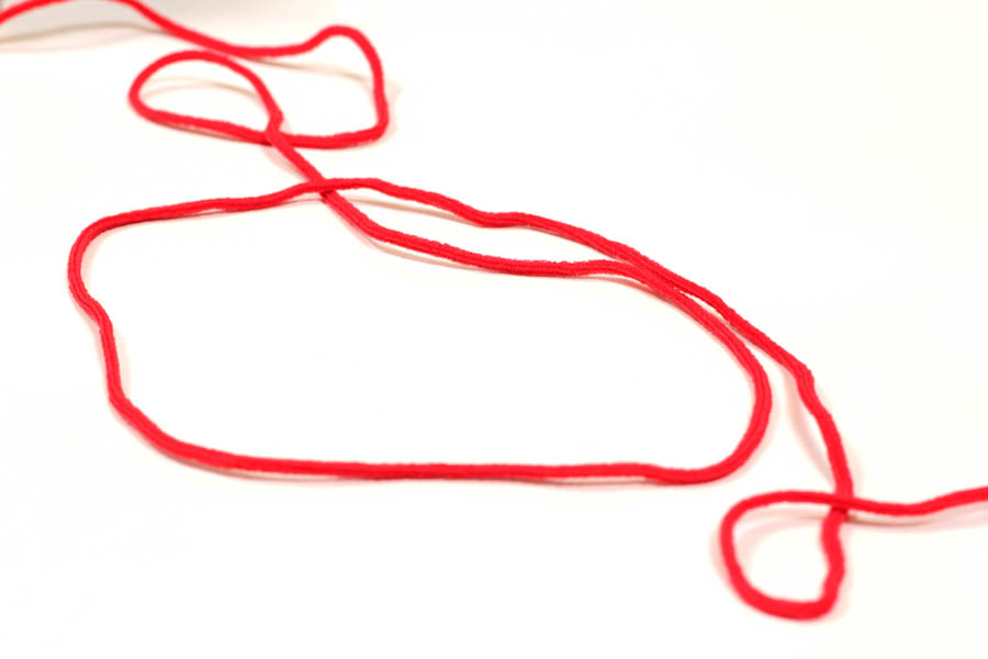 Gummiband, Rundgummi 3 mm in rot