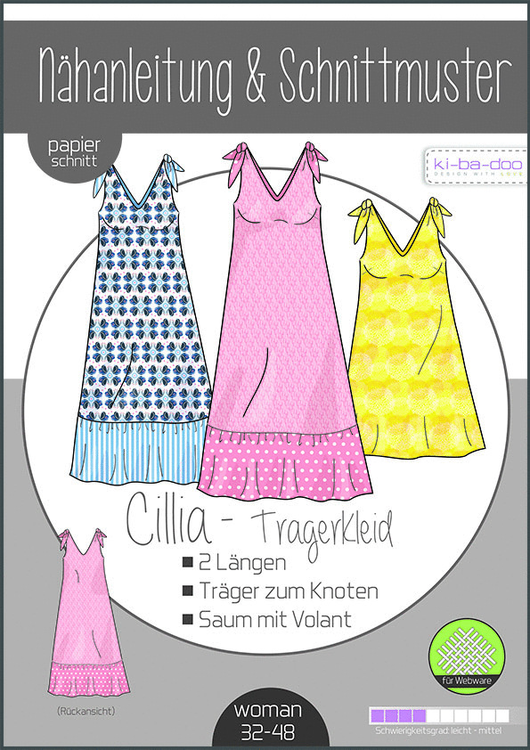 KI-BA-DOO Cillia Knoten-Kleid Damen Papierschnittmuster