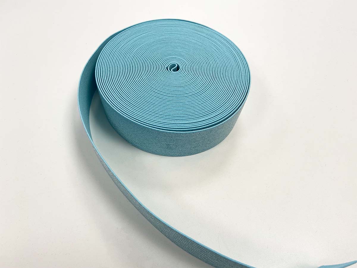 Gummiband mit Glitzer,  4cm in hellblau