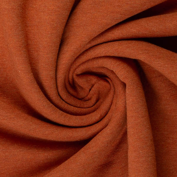 Melierter French Terry in terracotta | SWAFING
