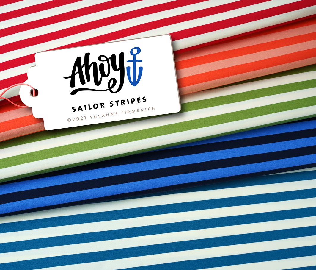 Sailer Stripes Ahoy Jersey Hamburger Liebe & Albstoffe