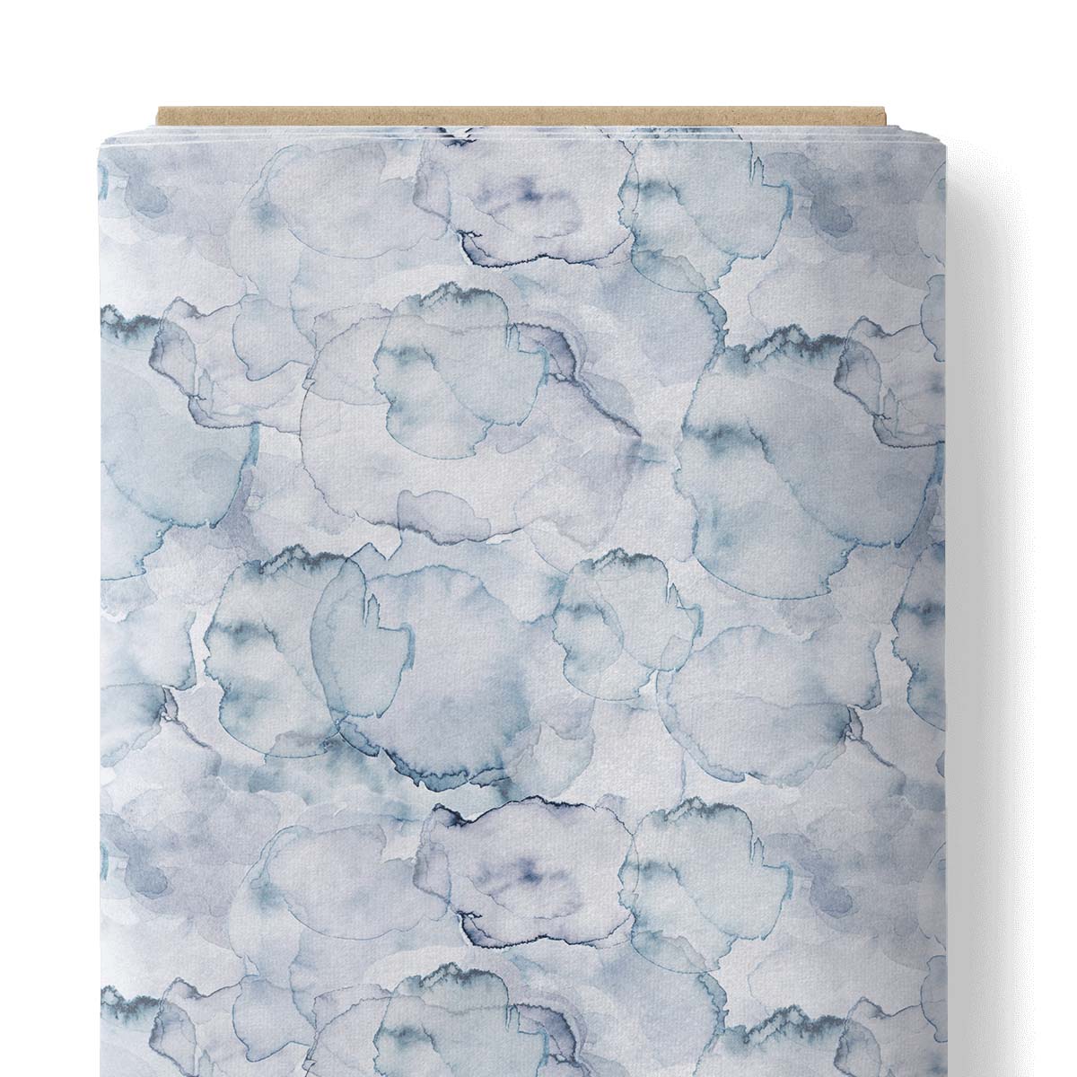 French Terry - Aquarell-Flecken in blau