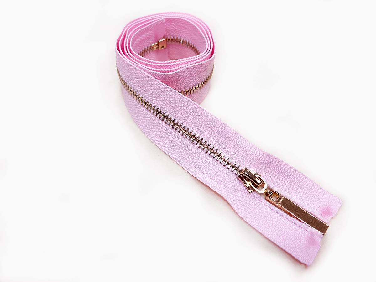 Reißverschluss in rosa/gold - teilbar   