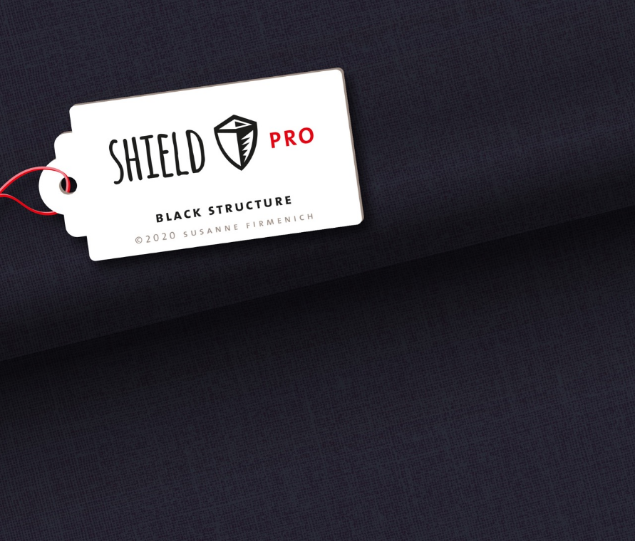 Jersey Shield Pro - Uni Structure in black von Hamburger Liebe & Albstoffe - antimikrobiell