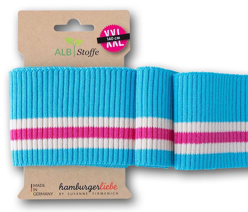 Bio-Bündchen - CUFF ME "Ripp" blau - HAMBURGER LIEBE & ALBSTOFFE