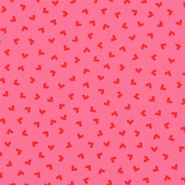 Wachstuch - Oilcloth Hearts Fuchsia | Au Maison