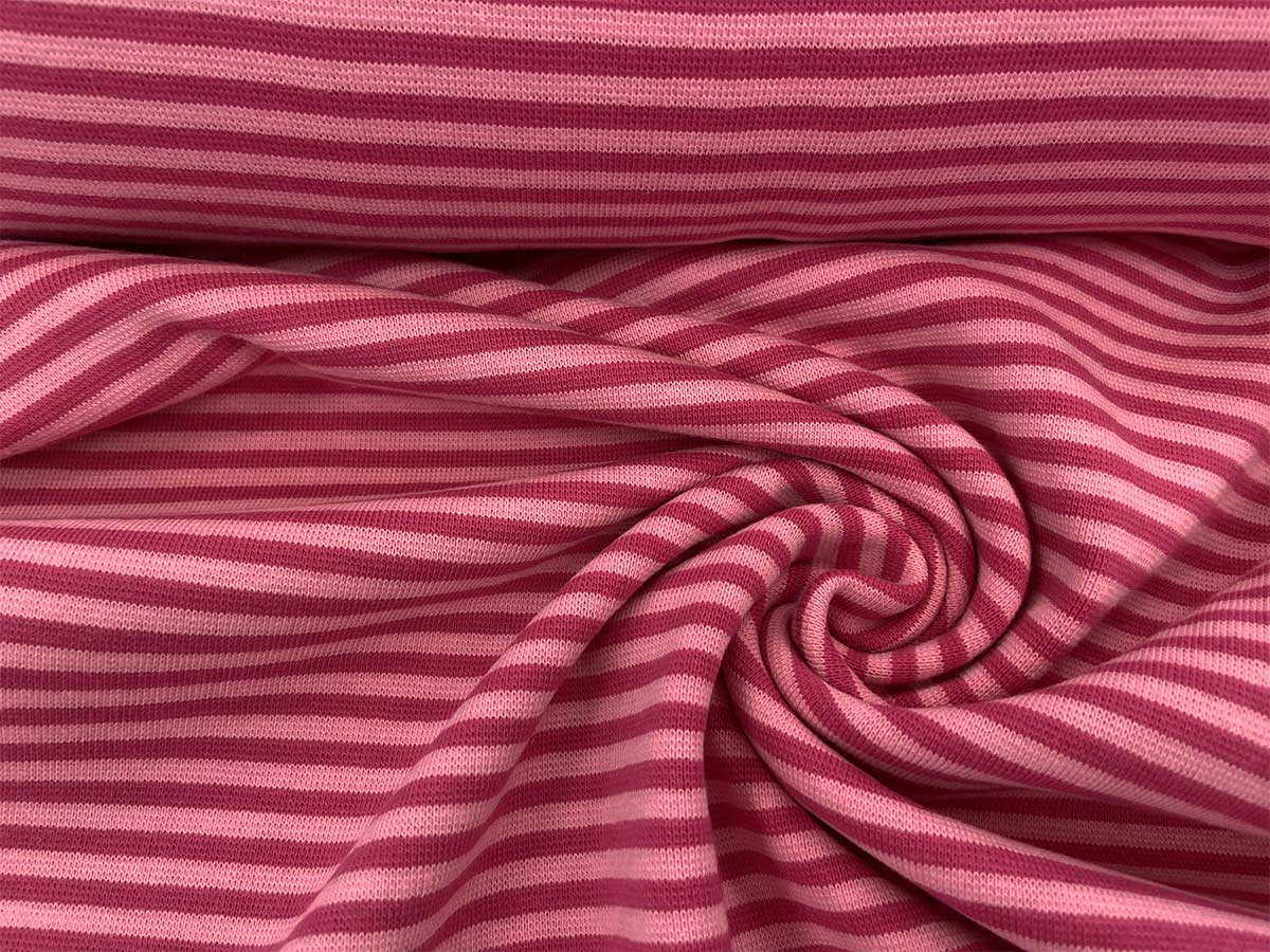 Bündchen - pink/rosa gestreift
