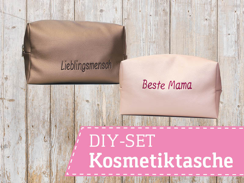 Kosmetiktasche nähen - personalisierbares DIY-Set von SEEMANNSgarn