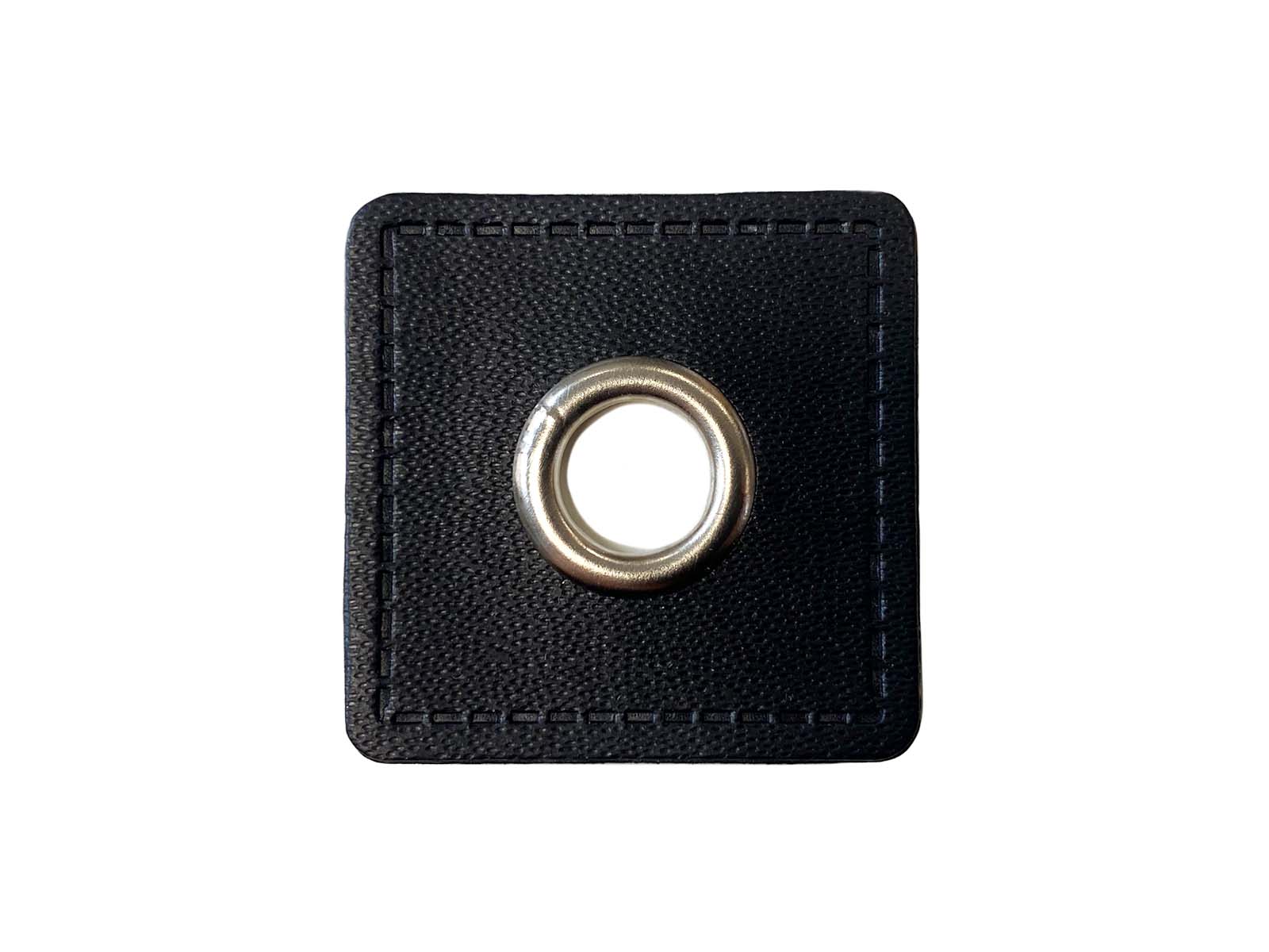 Ösen-Patch in schwarz - 8 mm Öse