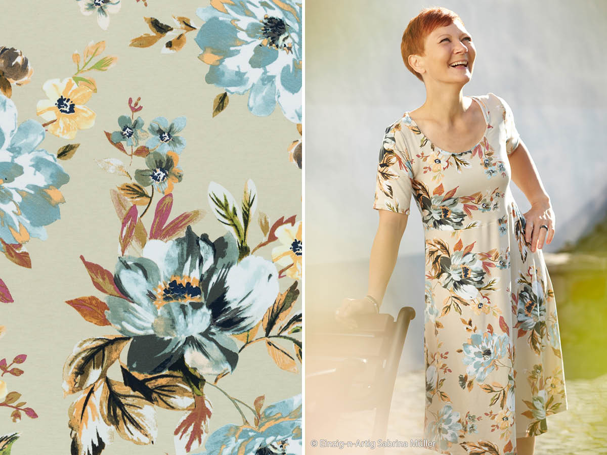 Viskose Jersey Selina mit Blumen von Swafing