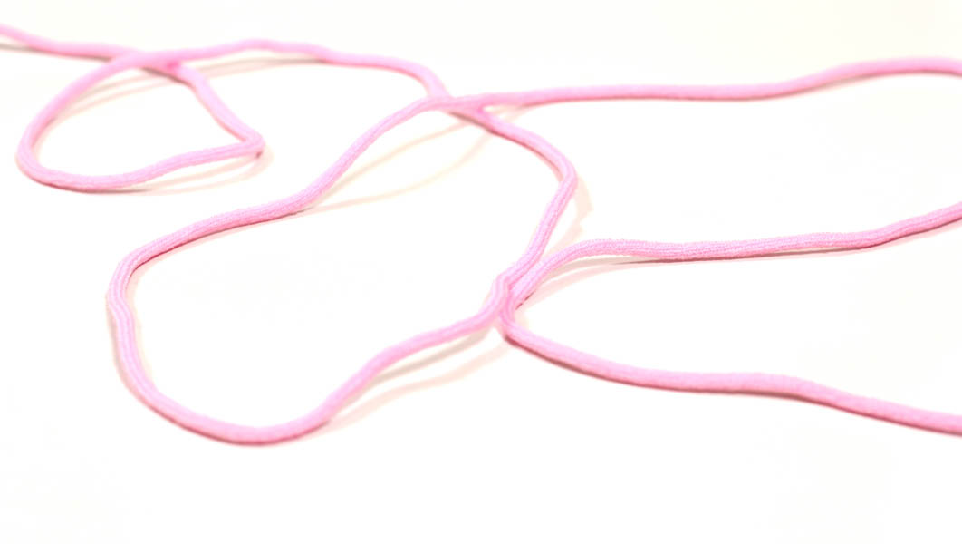 Gummiband, Rundgummi 3 mm in rosa 