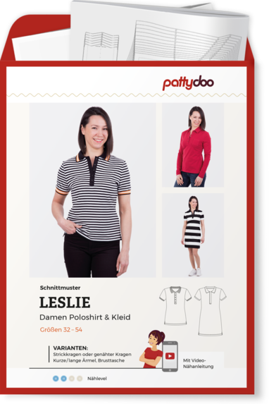 PATTYDOO Leslie Poloshirt Kleid Papierschnittmuster