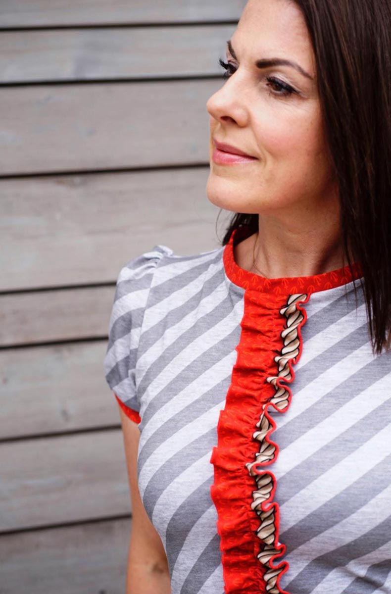 Sailer Stripes Ahoy Jersey Hamburger Liebe & Albstoffe - grau