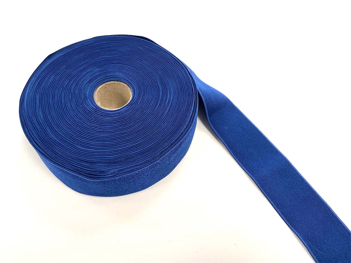 Gummiband glänzend,  4cm in blau