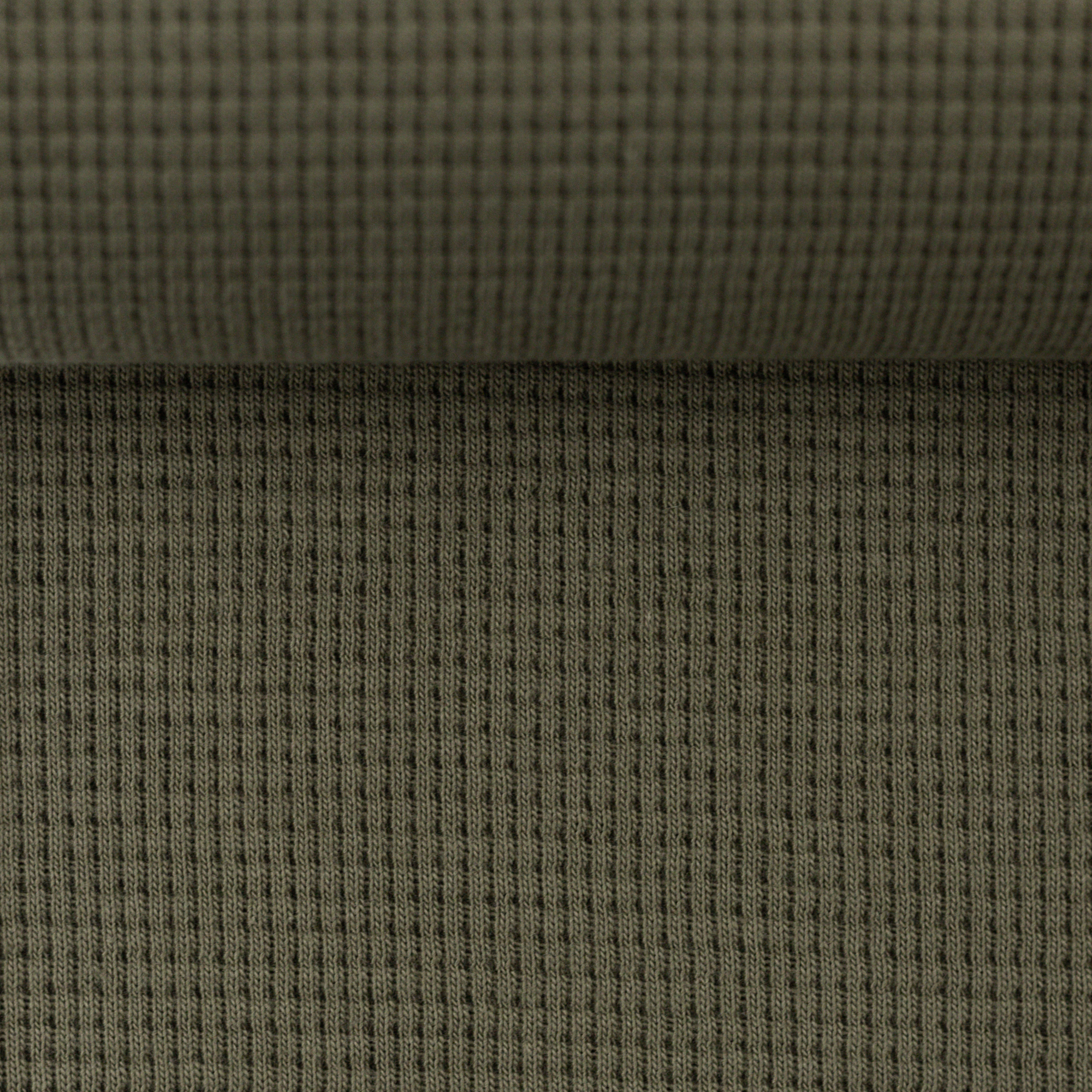 Waffeljersey - "Clarissa" in khaki von Swafing