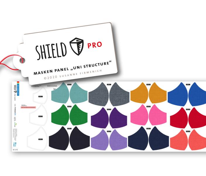 Shield Pro - Panel Uni Structure rund von Hamburger Liebe & Albstoffe - antimikrobiell für Atem-und Mundmasken!