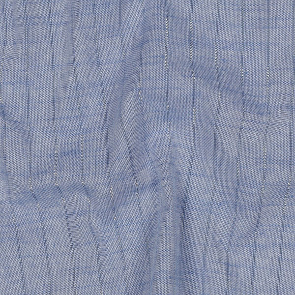 Webware Baumwolle „Blau Gestreift“ mit Lurex